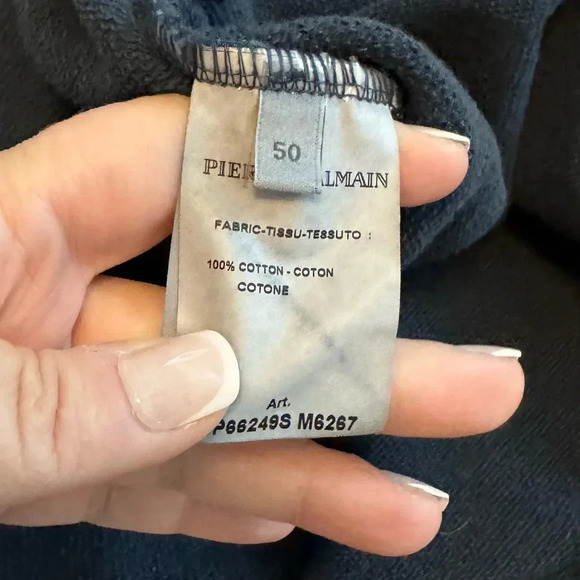 Balmain Paris The Rock Baroque Metallic-Print Sweatshirt, Blue 50 Size Large Men - Picture 10 of 13